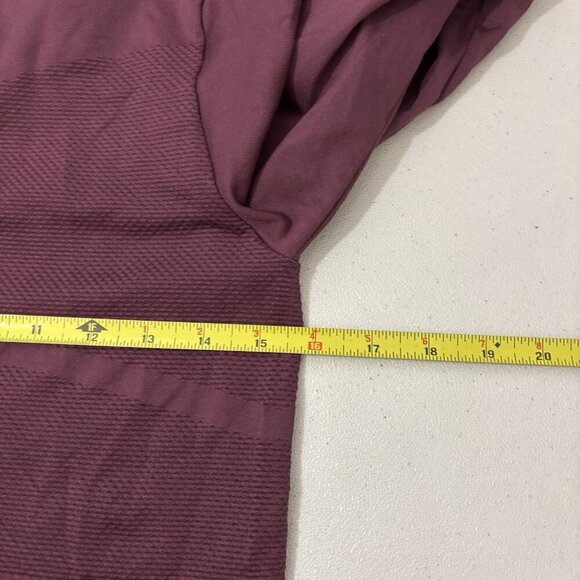 Z by Zella Purple Spandex Mock Neck Long Sleeve Crop Workout Top Size Large - Picture 8 of 9